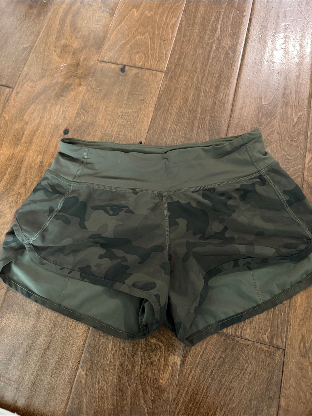 lululemon athletica Olive Camo Athletic Shorts
